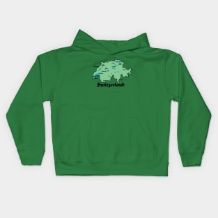 Switzerland Map Kids Hoodie